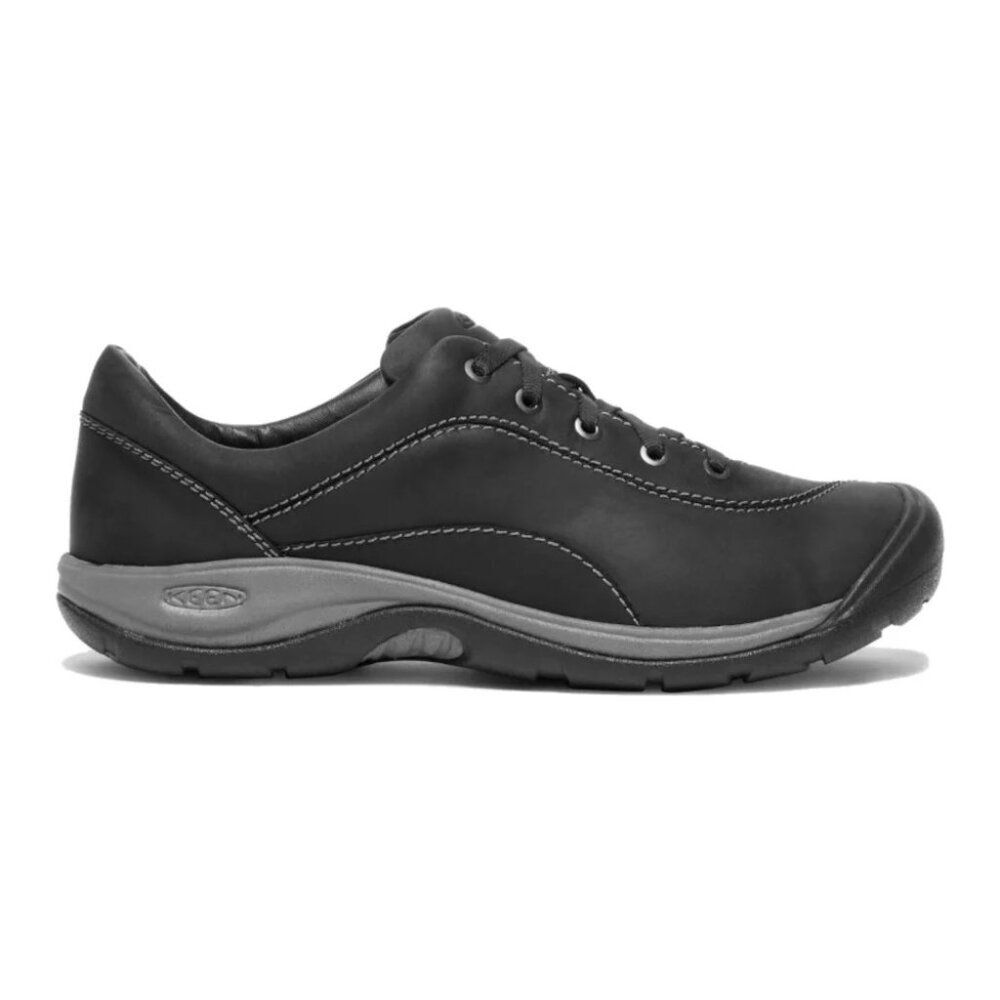 KEEN Presidio II Women's Black Leather Comfort Walking Shoes Sneaker Size 9.5